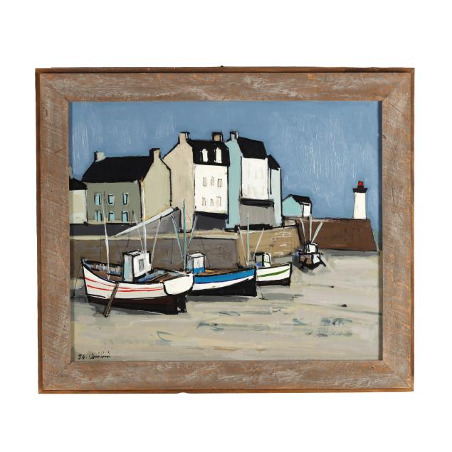 jean-claude-quilici-french-b-1941-i-port-breton-a-maree-passe-i