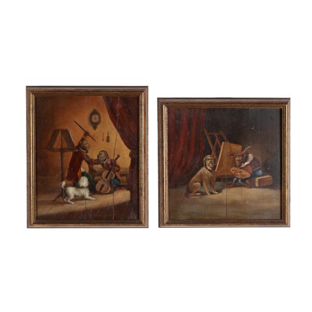 french-school-19th-century-two-i-singerie-i-paintings