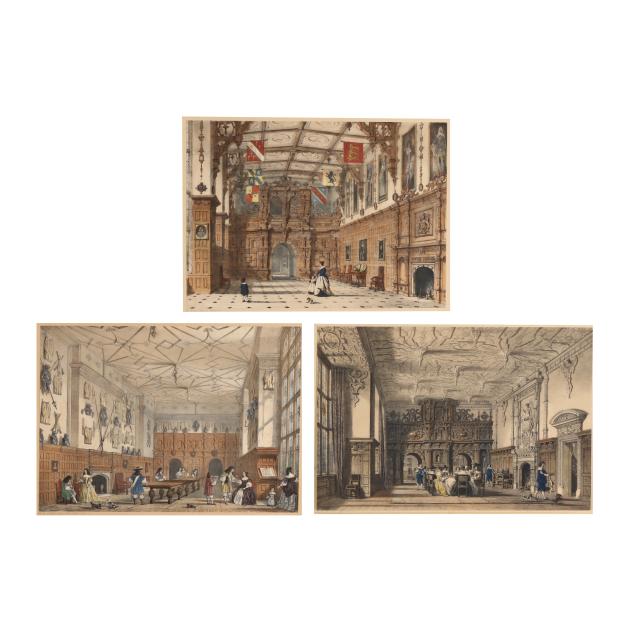 joseph-nash-british-1808-1878-three-framed-prints-of-interiors