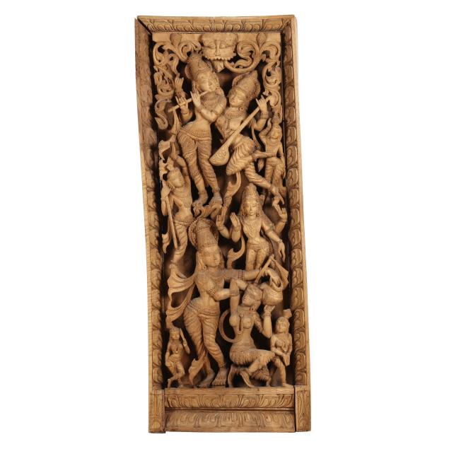 an-indian-carved-wood-panel