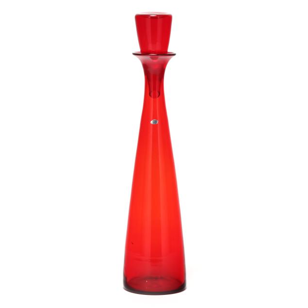 large-vintage-blenko-glass-floor-decanter
