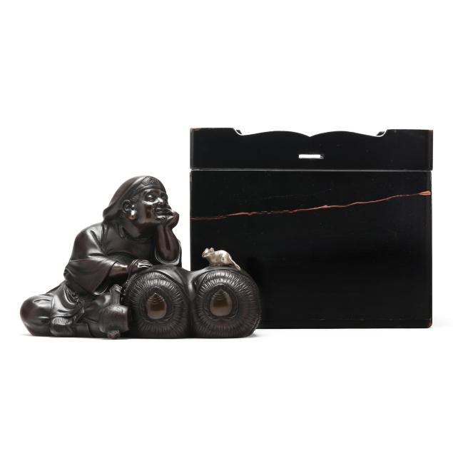 a-japanese-bronze-sculpture-of-daikokuten-with-box