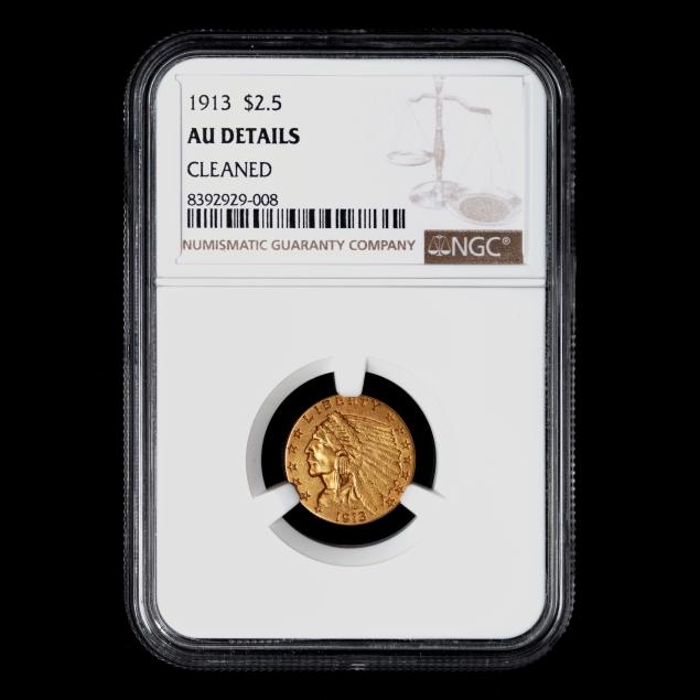 1913-indian-head-2-50-gold-quarter-eagle-ngc-au-details-cleaned