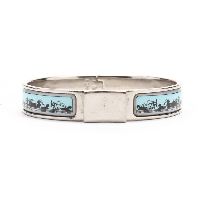 silver-tone-i-mini-clic-i-bangle-bracelet-hermes