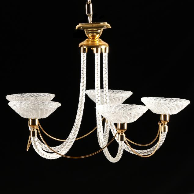 barovier-and-toso-style-brass-and-glass-five-light-chandelier