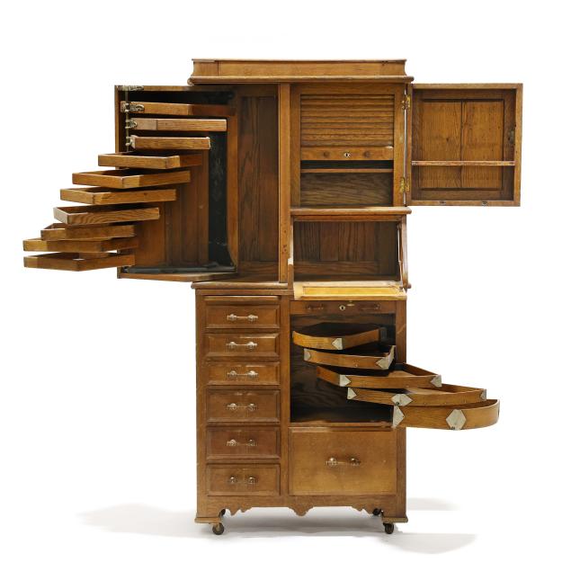 the-harvard-co-unique-oak-side-by-side-dental-cabinet