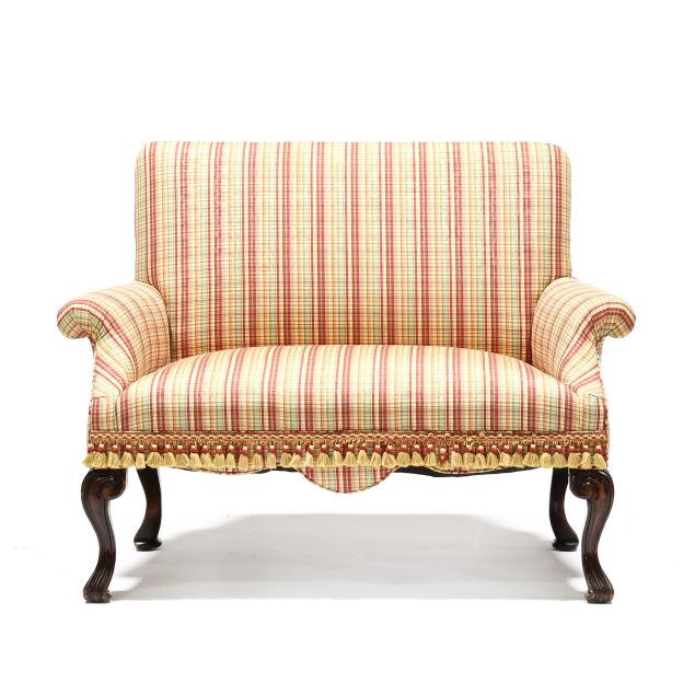 queen-anne-style-silk-upholstered-settee