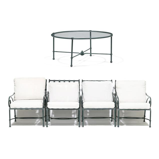 brown-jordan-i-florentine-i-coffee-table-and-four-chairs