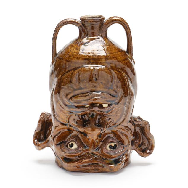marvin-bailey-lancaster-sc-b-1960-upside-down-face-jug