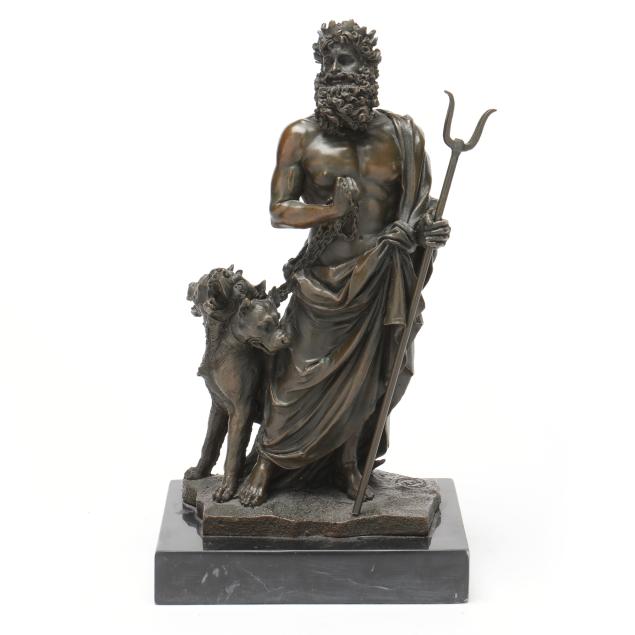 bronze-model-of-hades-and-cerberus-signed-daniel-leroc