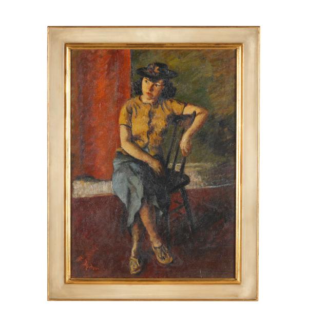 frederick-lyder-frederickson-norwegian-american-b-1905-i-seated-woman-with-hat-i