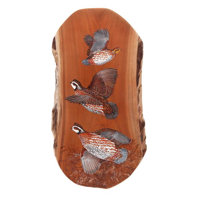 duane-raver-jr-nc-1927-2022-bobwhite-quail-on-wood