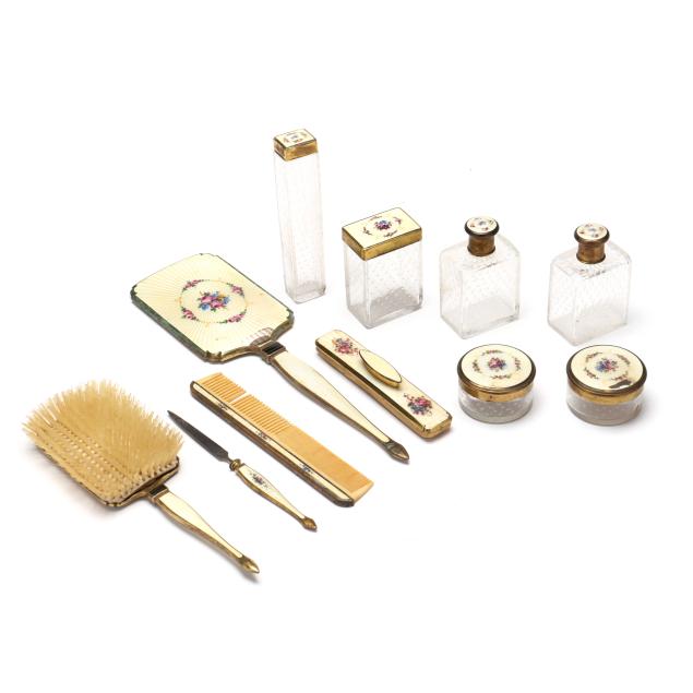 lenk-eleven-piece-guilloche-enamel-and-glass-vanity-set