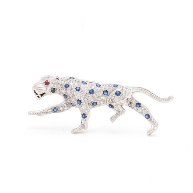 white-gold-diamond-and-gem-set-panther-brooch