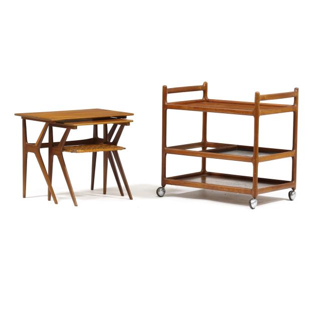 danish-teak-bar-cart-and-nesting-tables