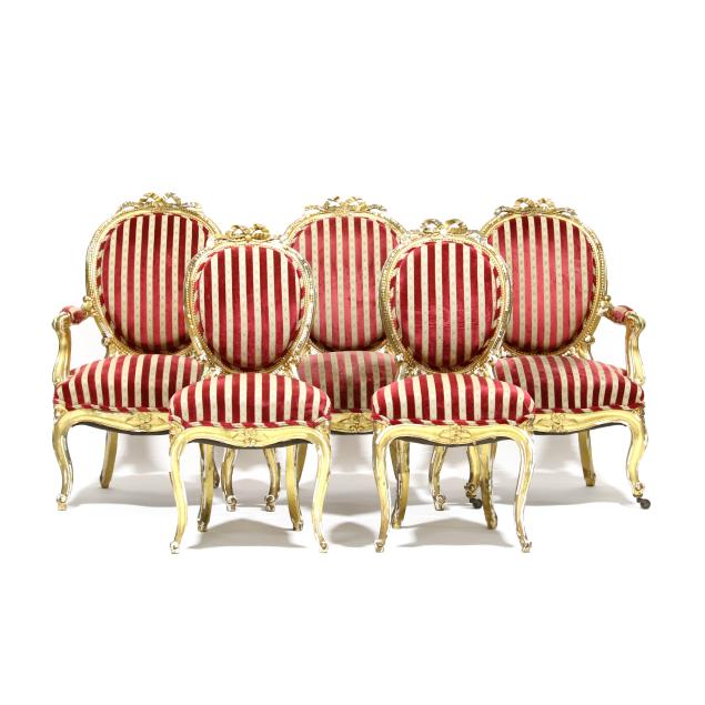 set-of-five-louis-xv-style-carved-and-gilt-parlour-chairs