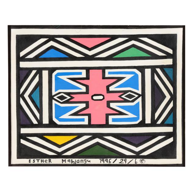 dr-esther-mahlangu-south-african-b-1935-ndebele-abstract