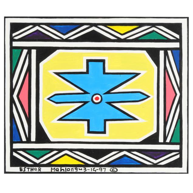 dr-esther-mahlangu-south-african-b-1935-ndebele-abstract