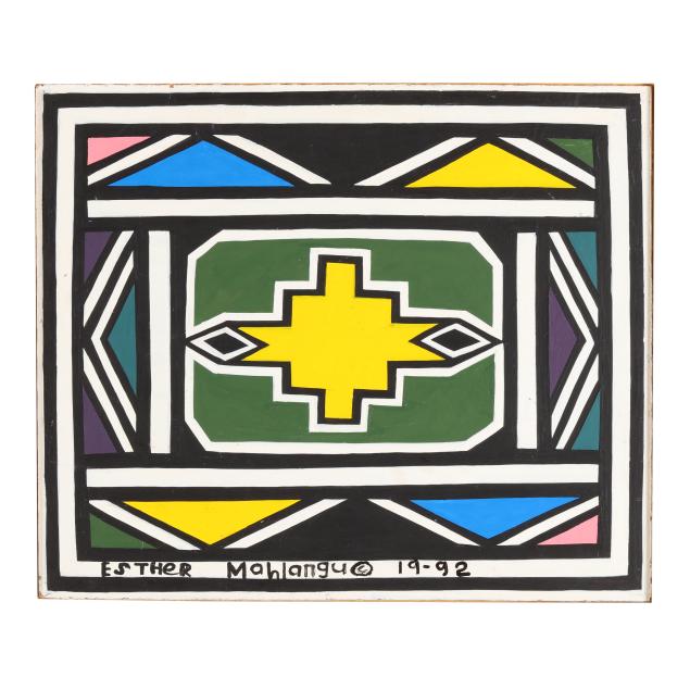 dr-esther-mahlangu-south-african-b-1935-ndebele-abstract