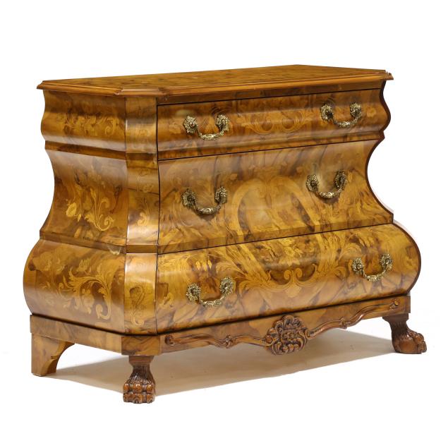 italianate-marquetry-inlaid-burl-wood-bombe-commode