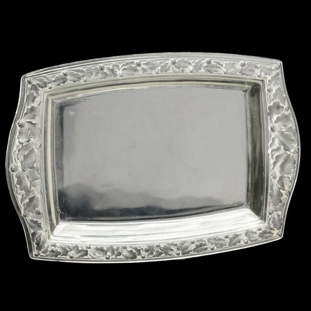 lalique-i-chene-i-glass-platter