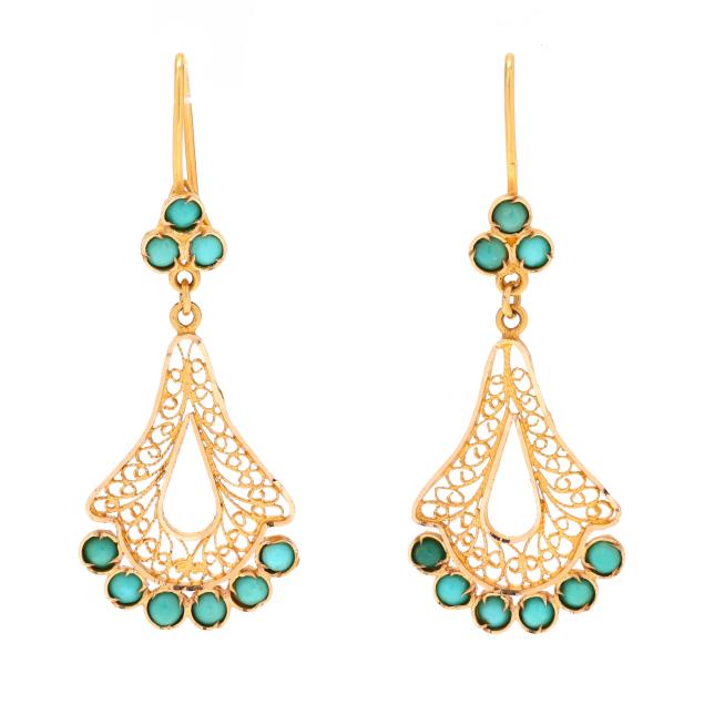 gold-and-turquoise-filigree-dangle-earrings