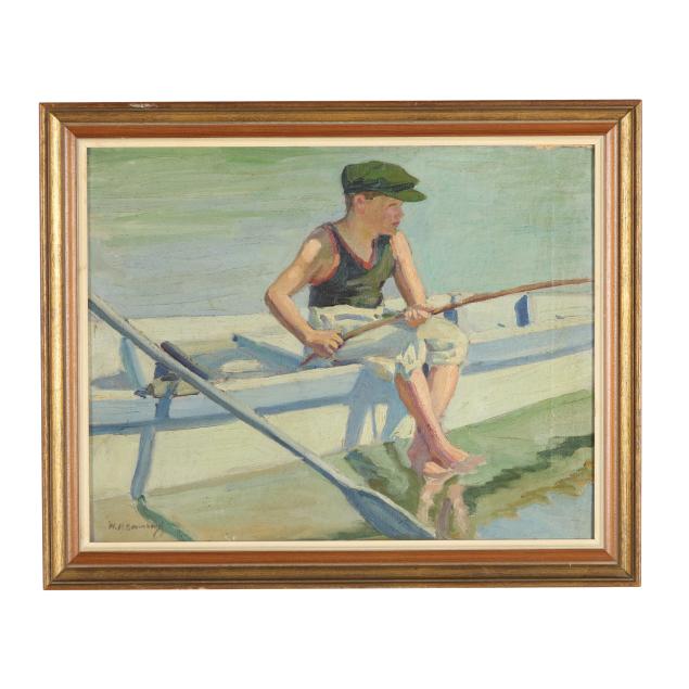 h-p-sminberg-swedish-20th-century-boy-fishing