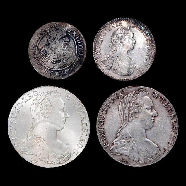four-central-european-silver-coins