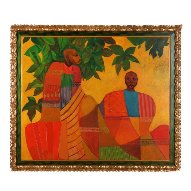 clarence-morgan-american-b-1950-two-figures-beneath-a-tree