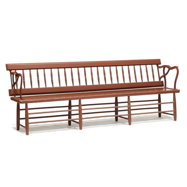 antique-painted-windsor-style-railroad-bench
