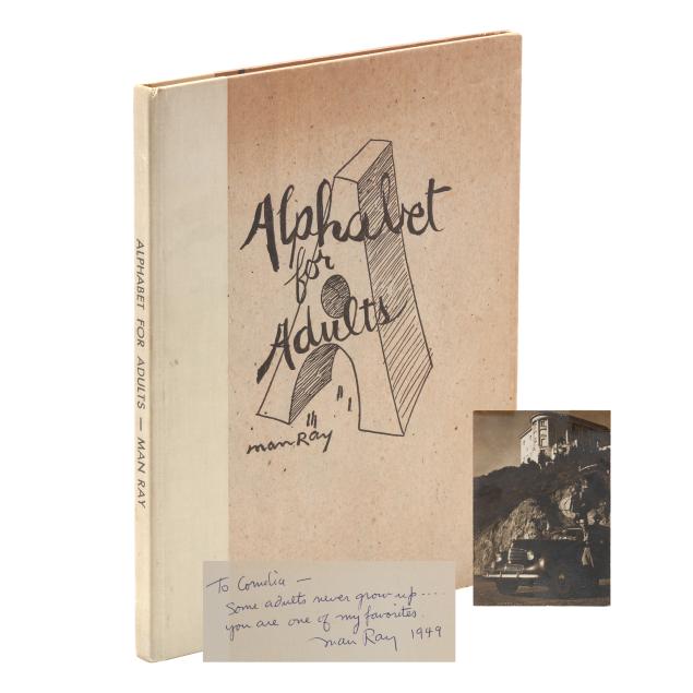 inscribed-copy-of-man-ray-s-i-alphabet-for-adults-i-with-additional-inscribed-photo