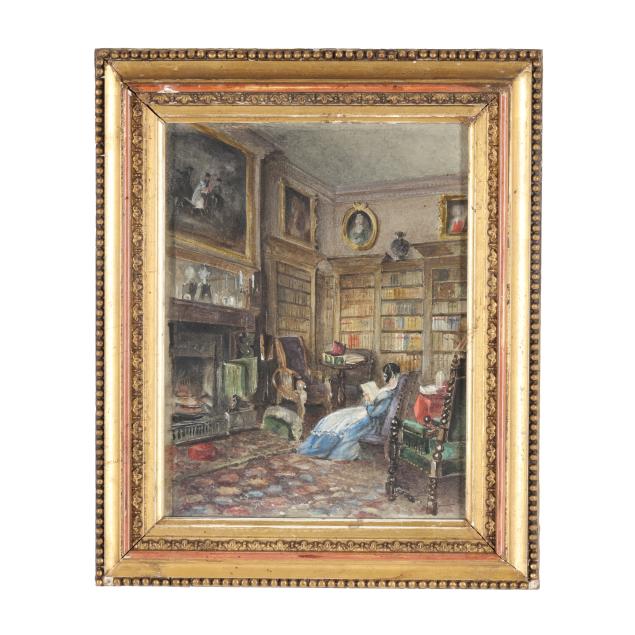 lady-honoria-cadogan-british-1813-1904-i-the-library-piccadilly-i