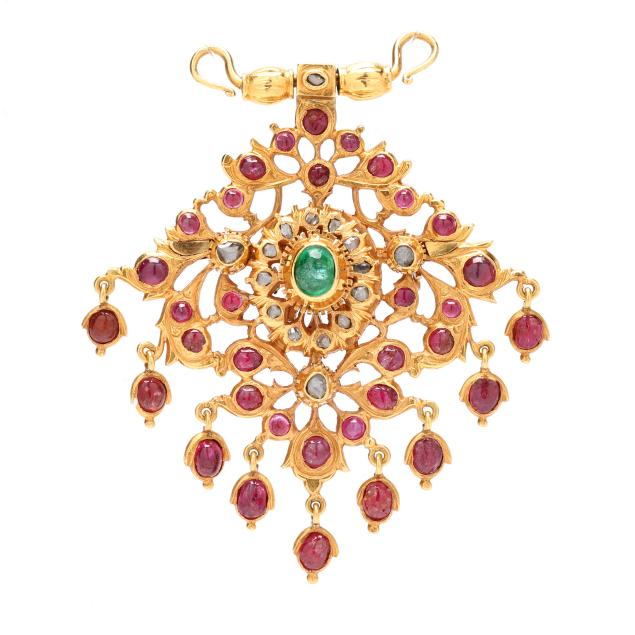high-karat-gold-and-gem-set-pendant-brooch