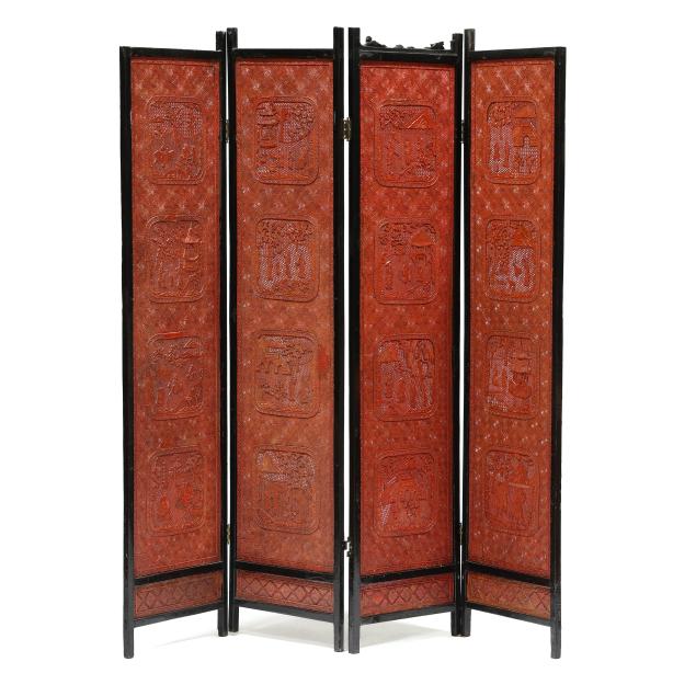 chinese-four-panel-cinnabar-floor-screen