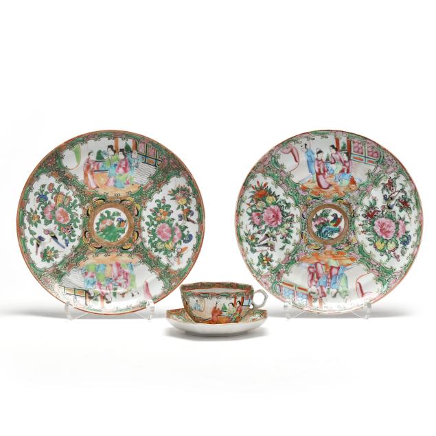 a-group-of-chinese-rose-medallion-export-porcelain