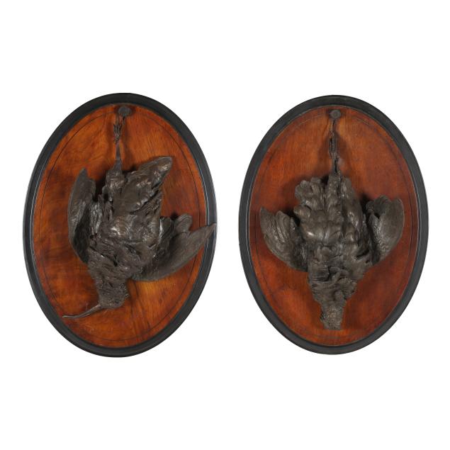 paul-comolera-french-1813-1890-woodcock-and-quail-trophy-wall-mounts