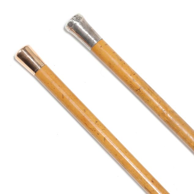 two-antique-english-malacca-walking-sticks-sterling-and-gold-handles