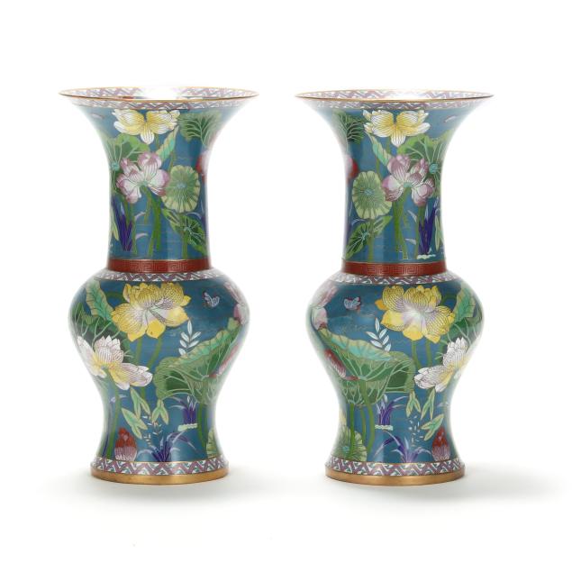a-pair-of-large-chinese-cloisonne-lotus-vases