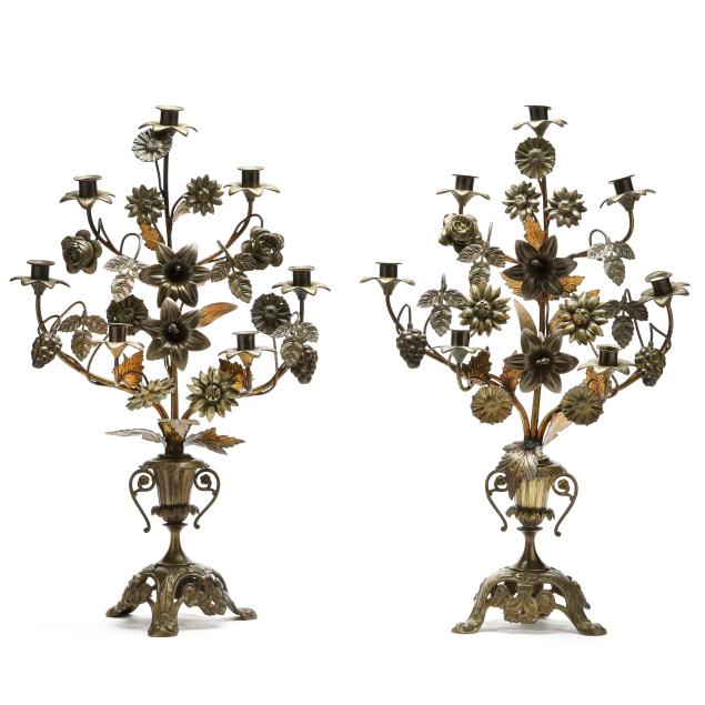 pair-of-brass-bouquet-candelabra
