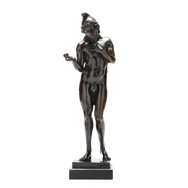 bronze-model-of-a-male-nude-with-apple