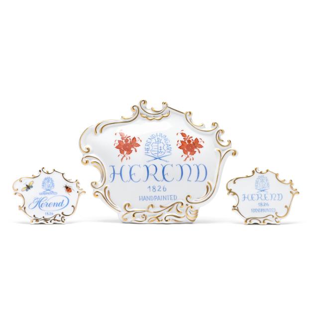 herend-three-porcelain-advertisement-plaques