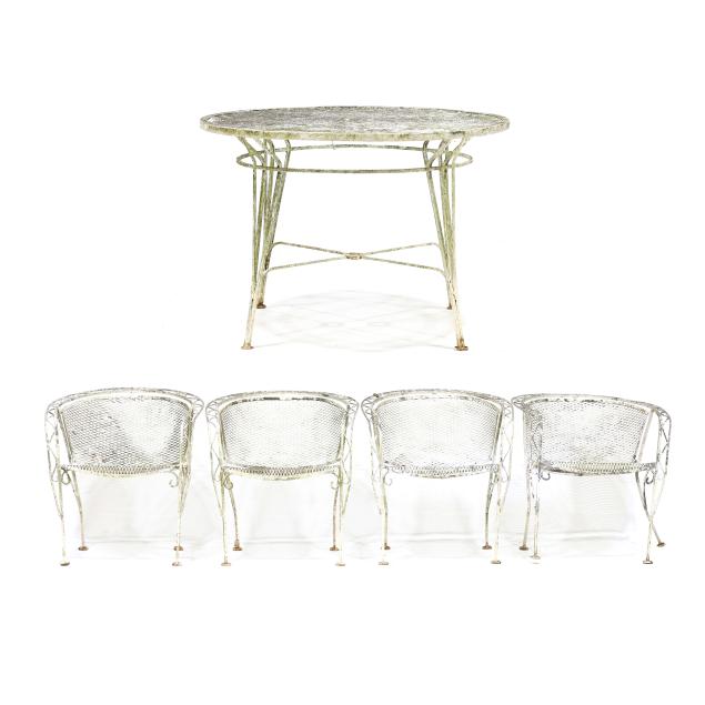 john-salterini-i-zig-zag-i-patio-table-and-four-chairs