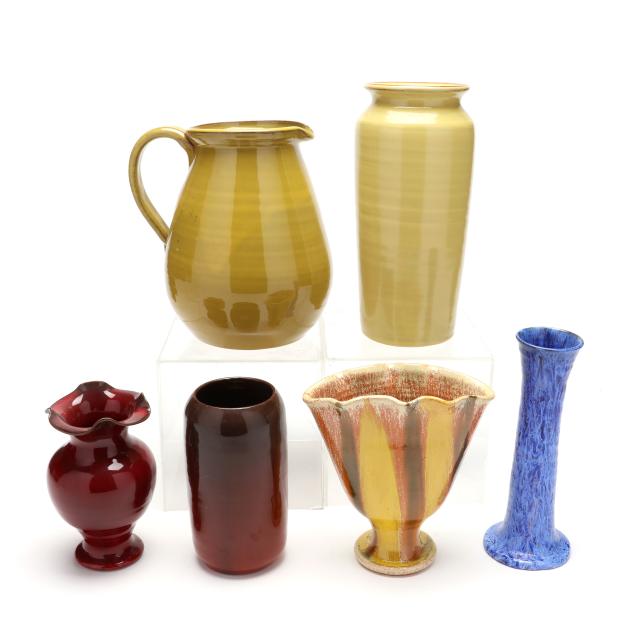 six-north-carolina-glazed-pottery-vessels