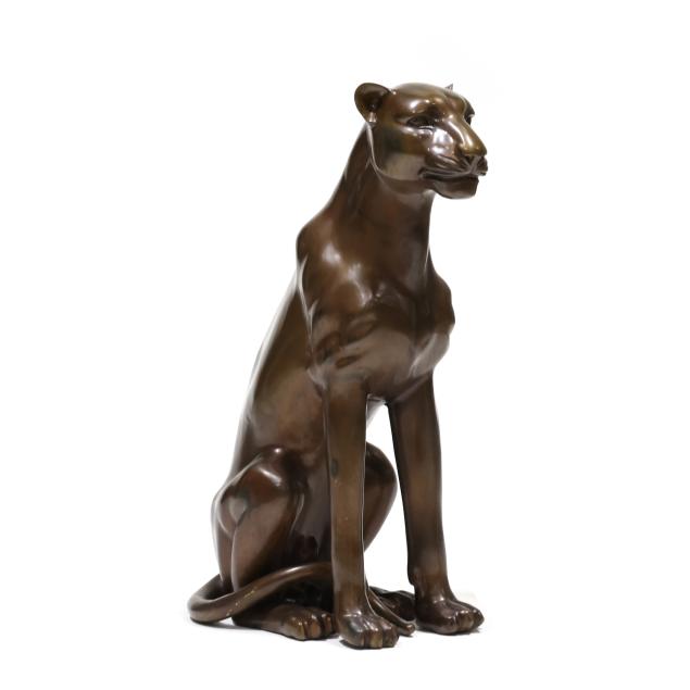large-bronze-statue-of-a-seated-panther