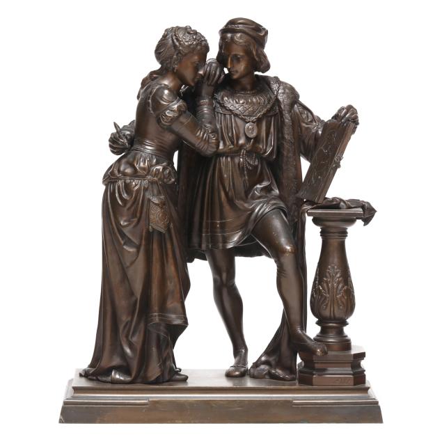 jean-didier-debut-french-1824-1893-bronze-group-of-raphael-and-admirer