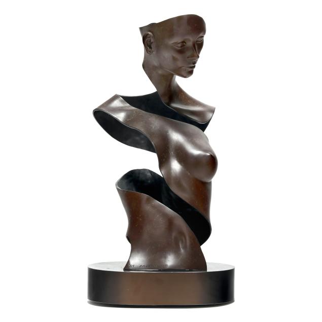 surrealist-bronze-bust-signed-p-a-lewis