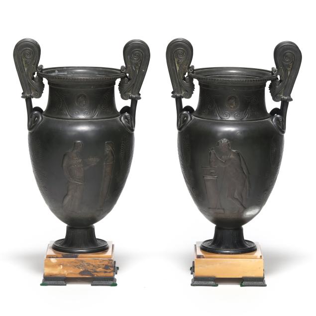 pair-of-grand-tour-bronze-and-marble-volute-krater-vases