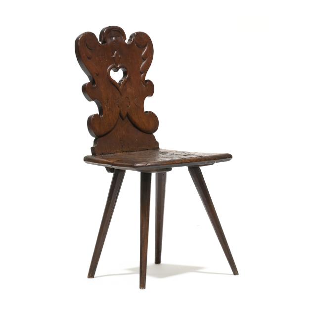 antique-german-carved-walnut-brettstuhl