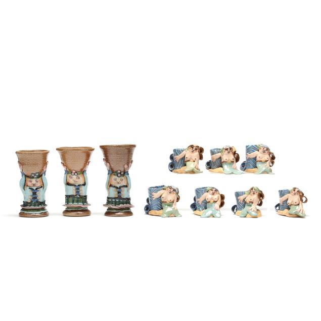 jane-peiser-nc-1932-2022-ten-ceramic-figural-cups-and-goblets