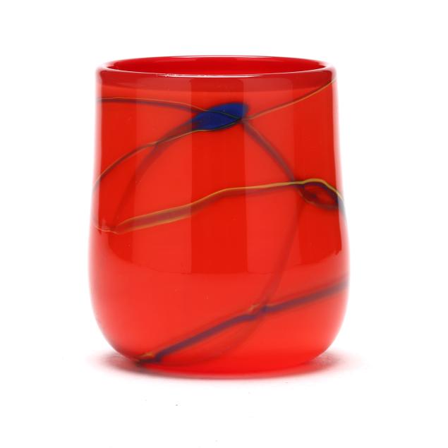 joe-neilander-nc-red-art-glass-cup